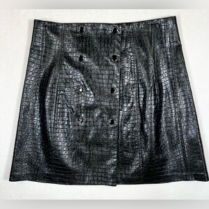 INDUSTRY REPUBLIC CLOTHING Women’s‎ Faux Alligator Leather Mini Black Skirt 4